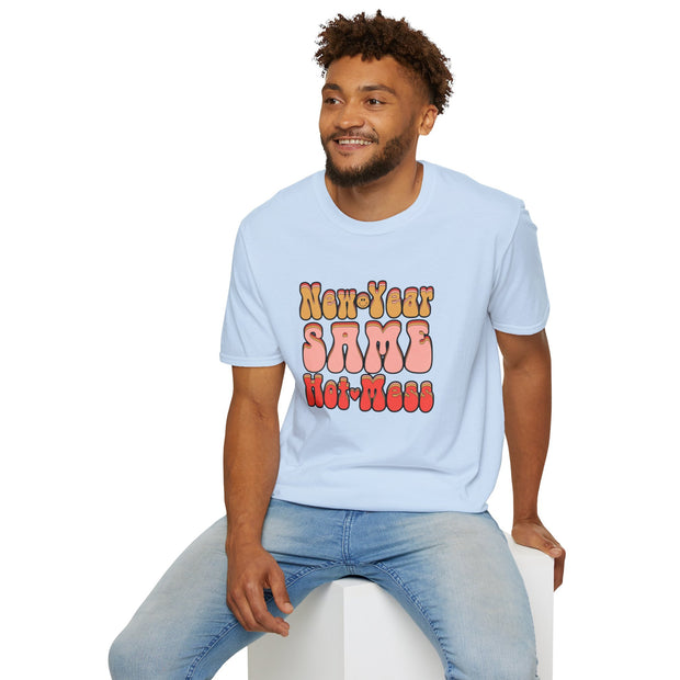 Same Hot Mess Unisex Softstyle T-Shirt