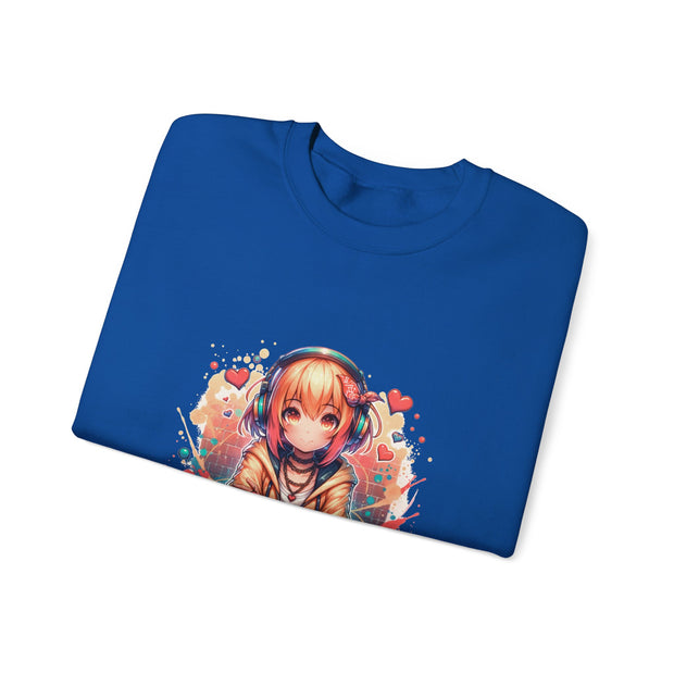 Graffiti Anime Girls Unisex Heavy Blend™ Crewneck Sweatshirt