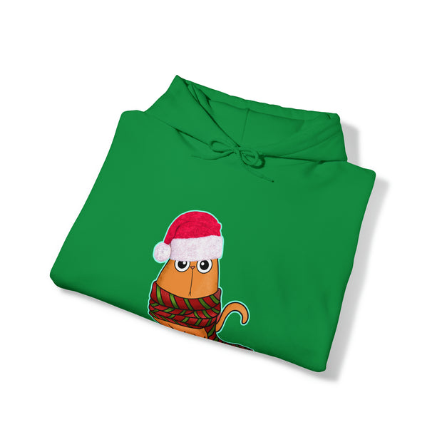 Christmas cat Unisex Heavy Blend™ Hooded Sweatshirt