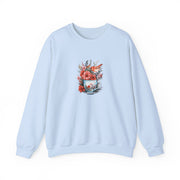 Tea Cup Flowers & Birds Unisex Heavy Blend™ Crewneck Sweatshirt