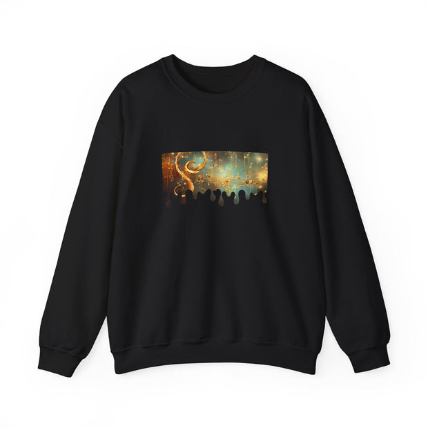 Golden Musical Notes Unisex Heavy Blend™ Crewneck Sweatshirt