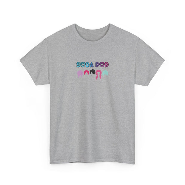 Colorful Soda Pop Unisex Heavy Cotton Tee | Fun Graphic Tee for All Occasions, Festival Apparel, Casual Wear, Gift Ideas, Summer Style