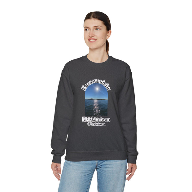 Cree Saskatchewan Skies Unisex Heavy Blend™ Crewneck Sweatshirt