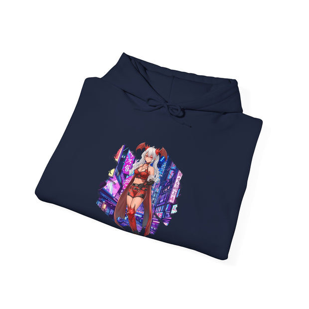 Anime Female Demon Unisex Heavy Blend™ Hooded Sweatshirt