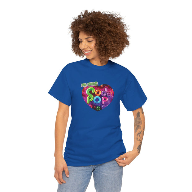 Soda Pop Heart Tee - Vintage Unisex Cotton T-Shirt, Casual Wear, Retro Graphic Tee, Gift for Soda Lovers, Summer Fashion