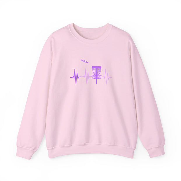 Disc Golf Heartbeat Unisex Heavy Blend™ Crewneck Sweatshirt