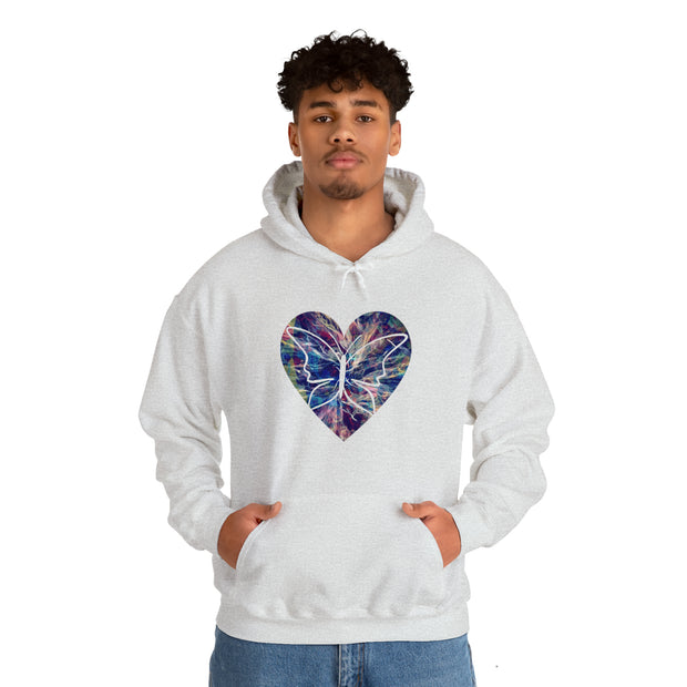 Heart Butterfly Unisex Heavy Blend™ Hooded Sweatshirt