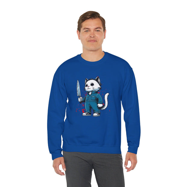 Horror Movie Cats Unisex Heavy Blend™ Crewneck Sweatshirt