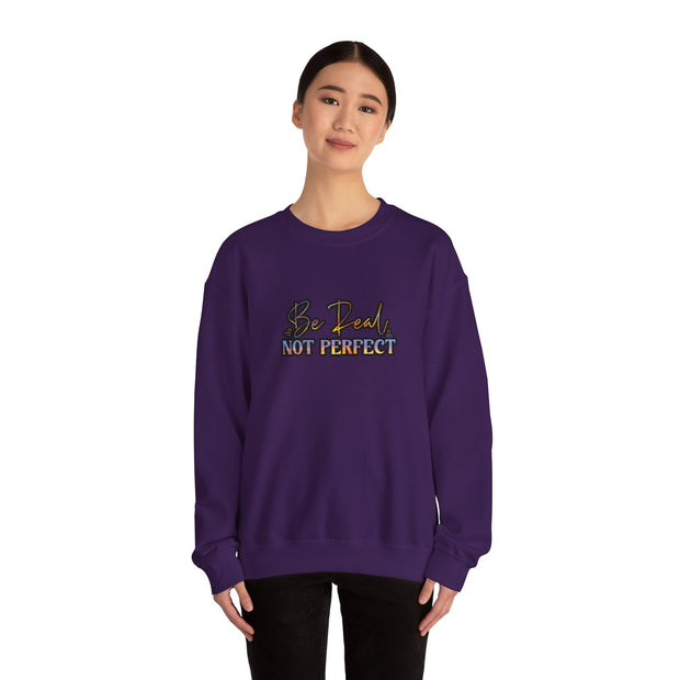 Be Real Not Perfect Unisex Heavy Blend™ Crewneck Sweatshirt
