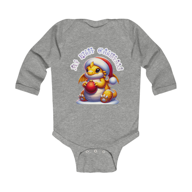 Christmas Dragon Infant Long Sleeve Bodysuit