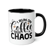 Coffee and Chaos Accent Mugs, 11oz