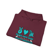 Peace Love Cure Unisex Heavy Blend™ Hooded Sweatshirt