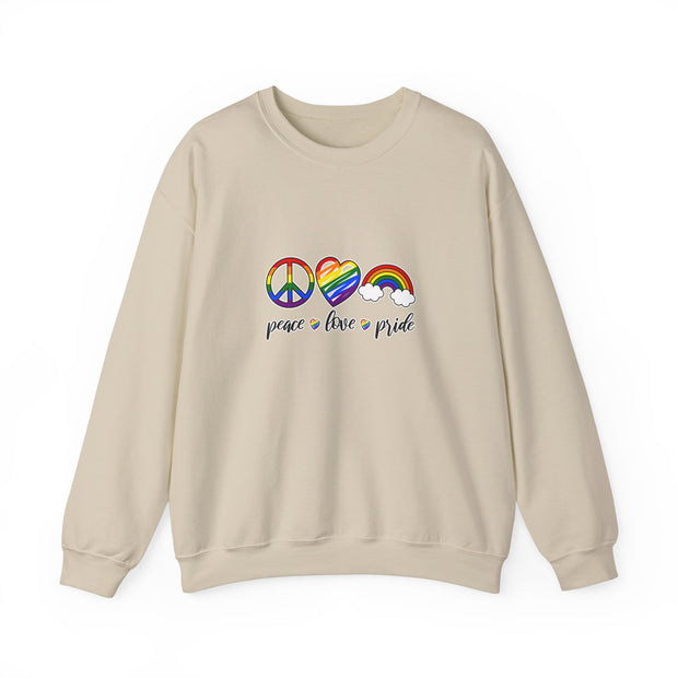 Peace Love Pride Unisex Heavy Blend™ Crewneck Sweatshirt