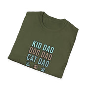Kid, Dog, Cat Dad Unisex Softstyle T-Shirt
