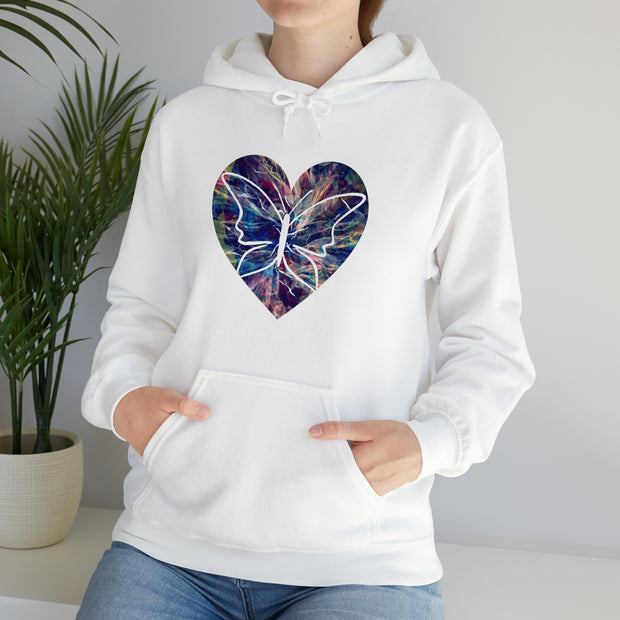 Heart Butterfly Unisex Heavy Blend™ Hooded Sweatshirt