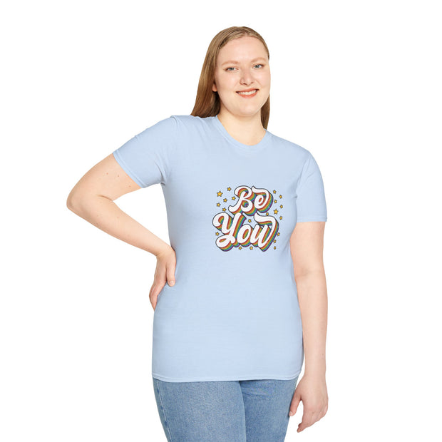 Retro Be You Pride Unisex Softstyle T-Shirt