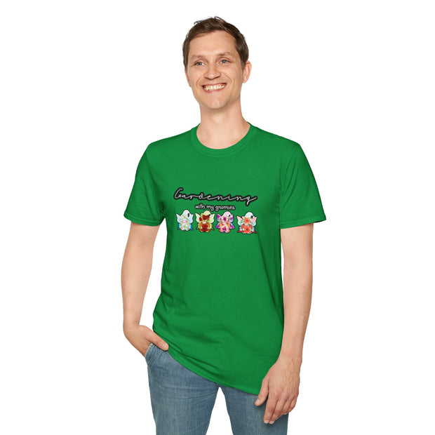 Gardening with my Gnomies Unisex Softstyle T-Shirt