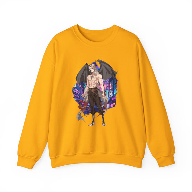 Anime Male Demon Unisex Heavy Blend™ Crewneck Sweatshirt