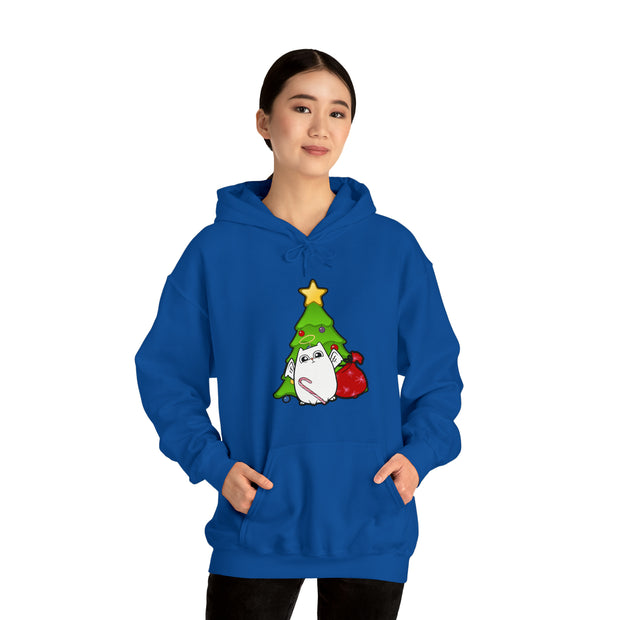 Christmas cat Unisex Heavy Blend™ Hooded Sweatshirt
