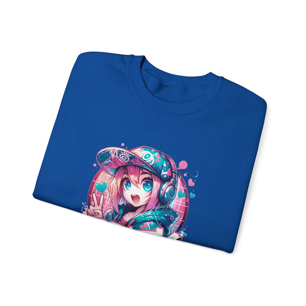 Graffiti Anime Girls Unisex Heavy Blend™ Crewneck Sweatshirt