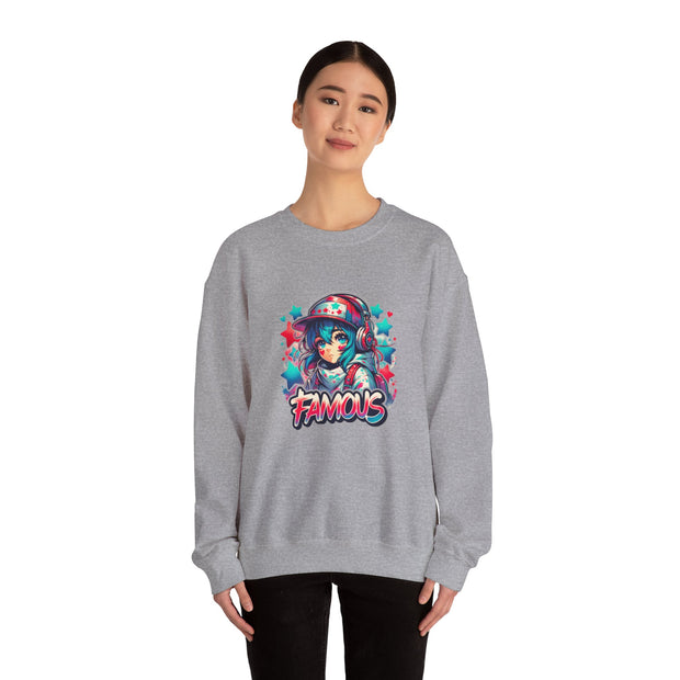 Graffiti Anime Girls Unisex Heavy Blend™ Crewneck Sweatshirt