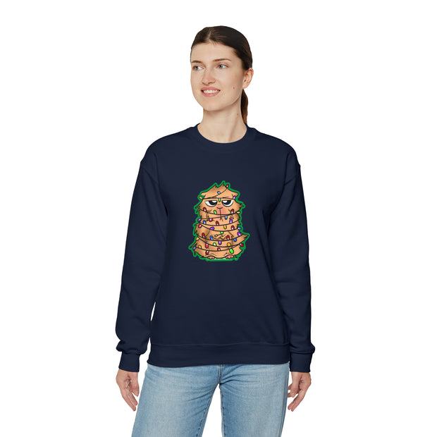 Christmas cat Unisex Heavy Blend™ Crewneck Sweatshirt