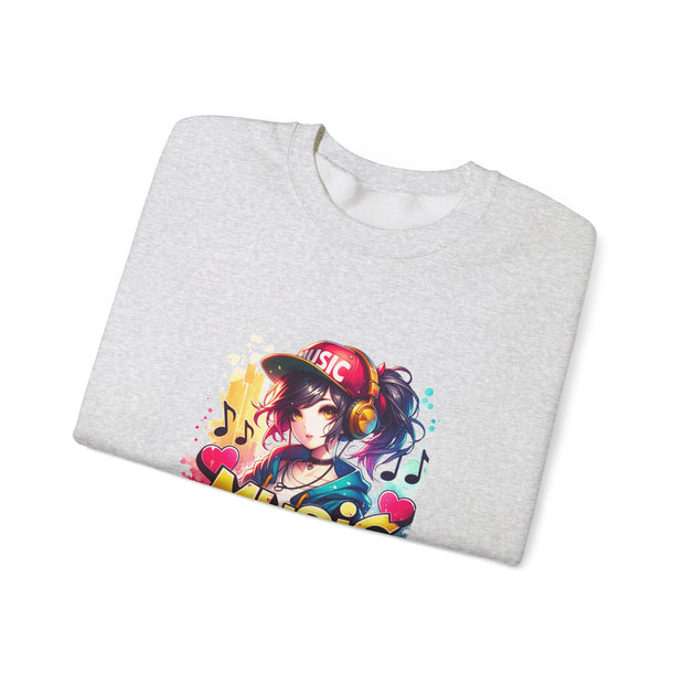 Graffiti Anime Girls Unisex Heavy Blend™ Crewneck Sweatshirt