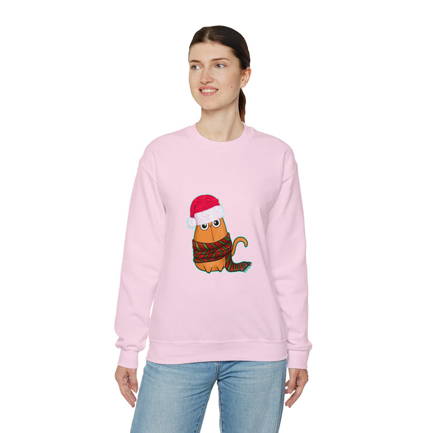 Christmas cat Unisex Heavy Blend™ Crewneck Sweatshirt