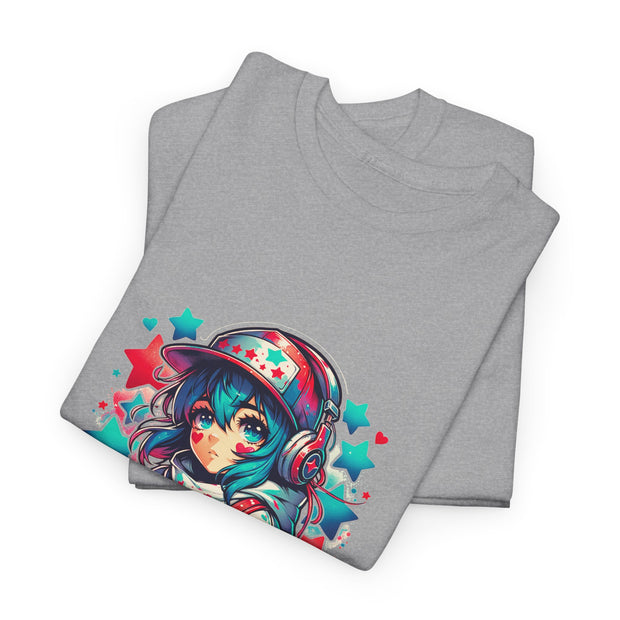 Graffiti Anime Girls Unisex Heavy Cotton Tee