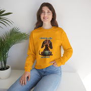 Funny Coffee Dog Unisex Heavy Blend™ Crewneck Sweatshirt