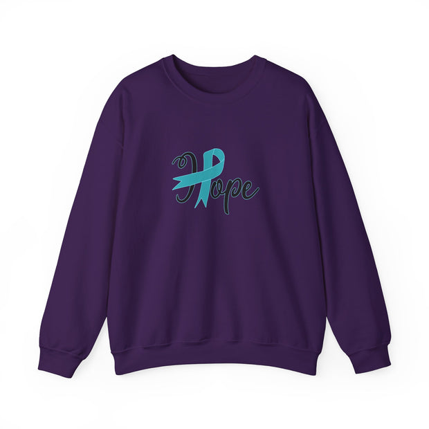 Ovarian Cancer Hope Unisex Heavy Blend™ Crewneck Sweatshirt