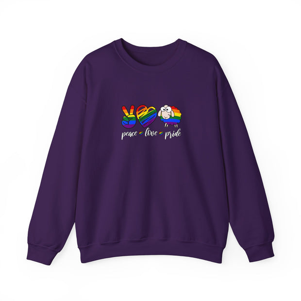 Peace Love Pride Unisex Heavy Blend™ Crewneck Sweatshirt