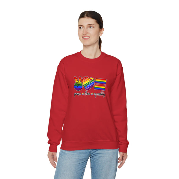 Peace Love Equality Unisex Heavy Blend™ Crewneck Sweatshirt