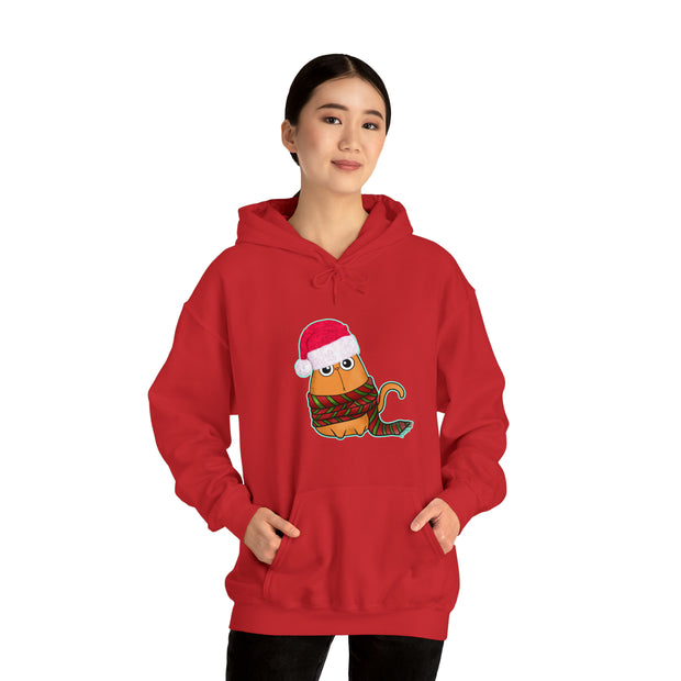 Christmas cat Unisex Heavy Blend™ Hooded Sweatshirt