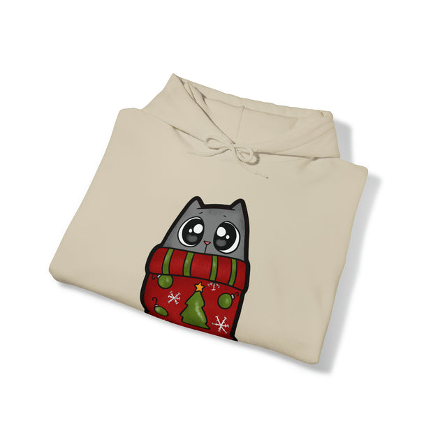 Christmas Cat Unisex Heavy Blend™ Hooded Sweatshirt