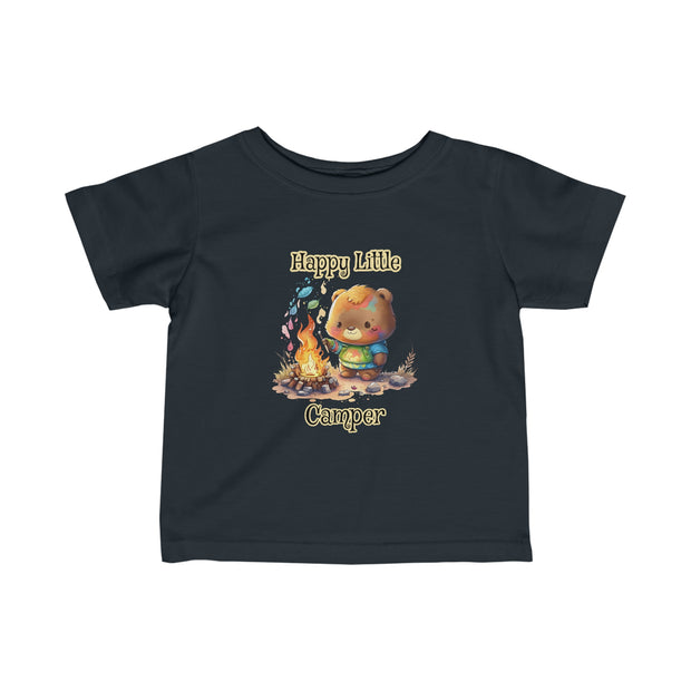 Bear Happy Little Camper Infant Fine Jersey Tee