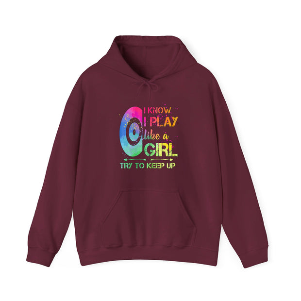 I Know I Play Like A Girl Unisex Heavy Blend™ Hooded Sweatshirt