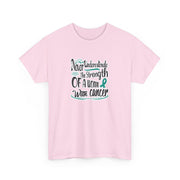 Ovarian Cancer Unisex Heavy Cotton Tee