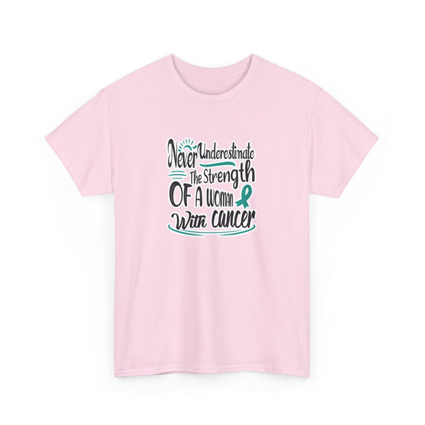 Ovarian Cancer Unisex Heavy Cotton Tee