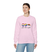 Peace Love Pride Unisex Heavy Blend™ Crewneck Sweatshirt