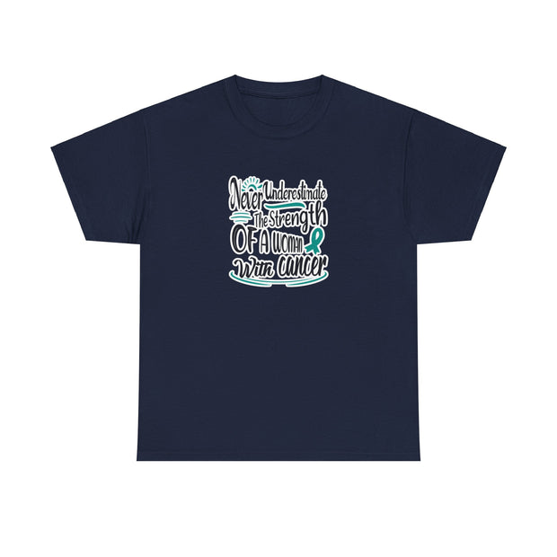 Ovarian Cancer Unisex Heavy Cotton Tee