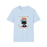 Books, Cat & Coffee Unisex Softstyle T-Shirt