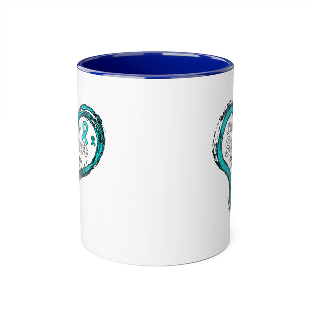 Ovarian Cancer Survivor Accent Mugs, 11oz