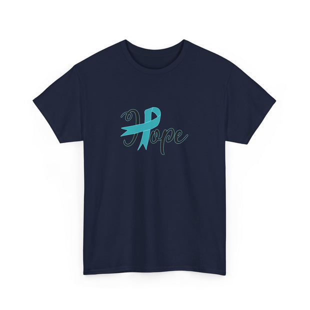 Ovarian Cancer Hope Unisex Heavy Cotton Tee
