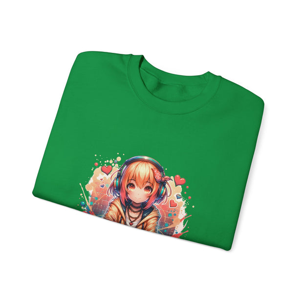 Graffiti Anime Girls Unisex Heavy Blend™ Crewneck Sweatshirt