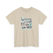 Ovarian Cancer Unisex Heavy Cotton Tee