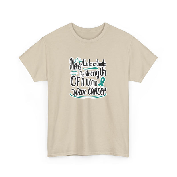 Ovarian Cancer Unisex Heavy Cotton Tee