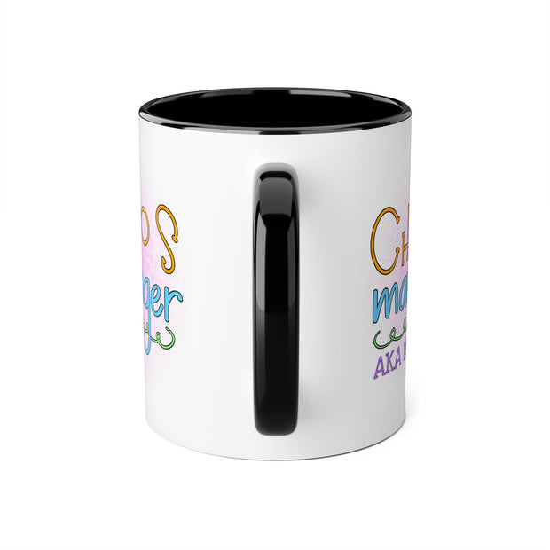 Chaos Manager Accent Mugs, 11oz