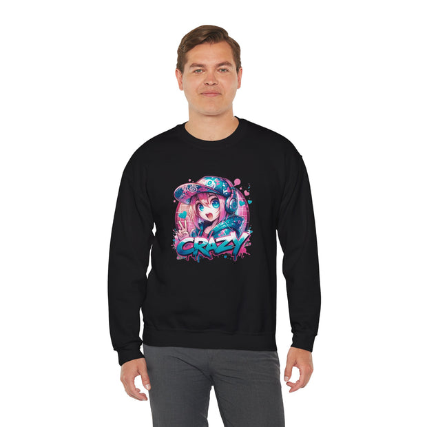 Graffiti Anime Girls Unisex Heavy Blend™ Crewneck Sweatshirt