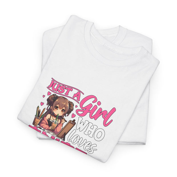 Anime, Boba, Sketching Unisex Heavy Cotton Tee